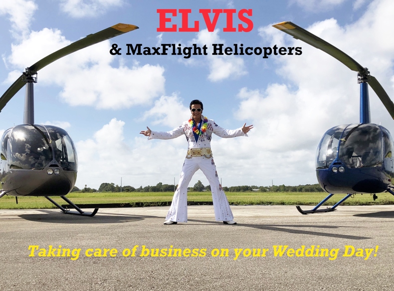 Helicopter wedding by Elvis
